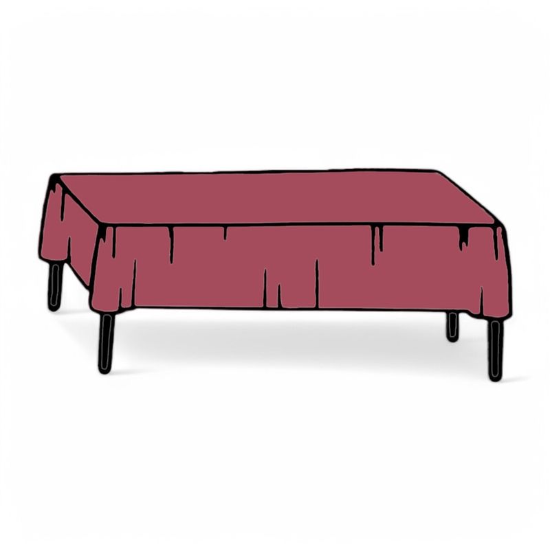 54&quot;x108&quot; Rectangle Plastic Table Cover  Burgundy