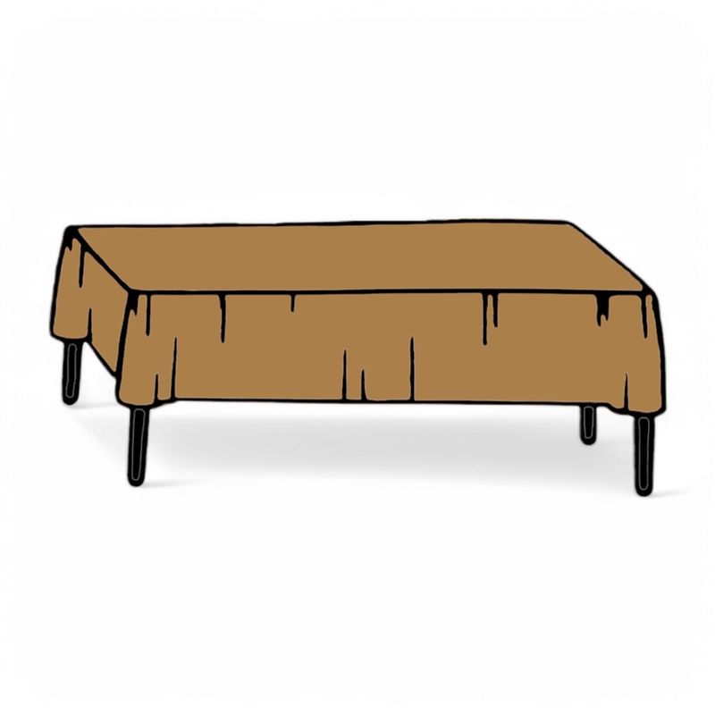 54&quot;x108&quot; Rectangle Plastic Table Cover Gold