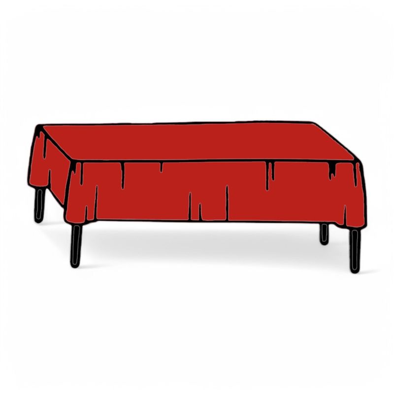 54&quot;x108&quot; Rectangle Plastic Table Cover  Red