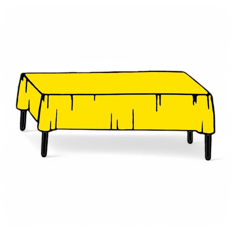 54"x108" Rectangle Plastic Table Cover  Yellow