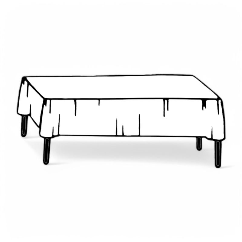 54&quot;x108&quot; Rectangle Plastic Table Cover  White