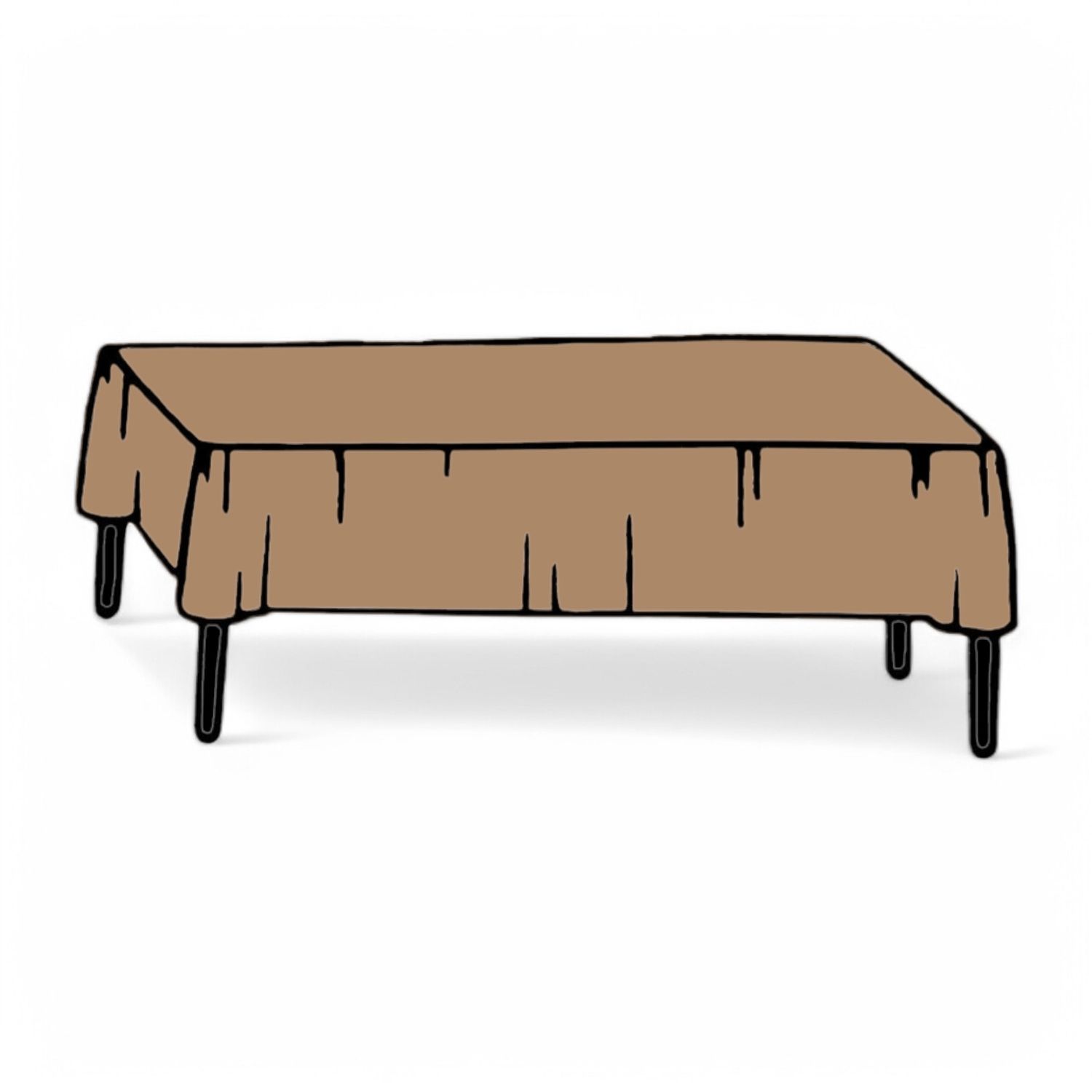 54"x108" Rectangle Plastic Table Cover  Gold