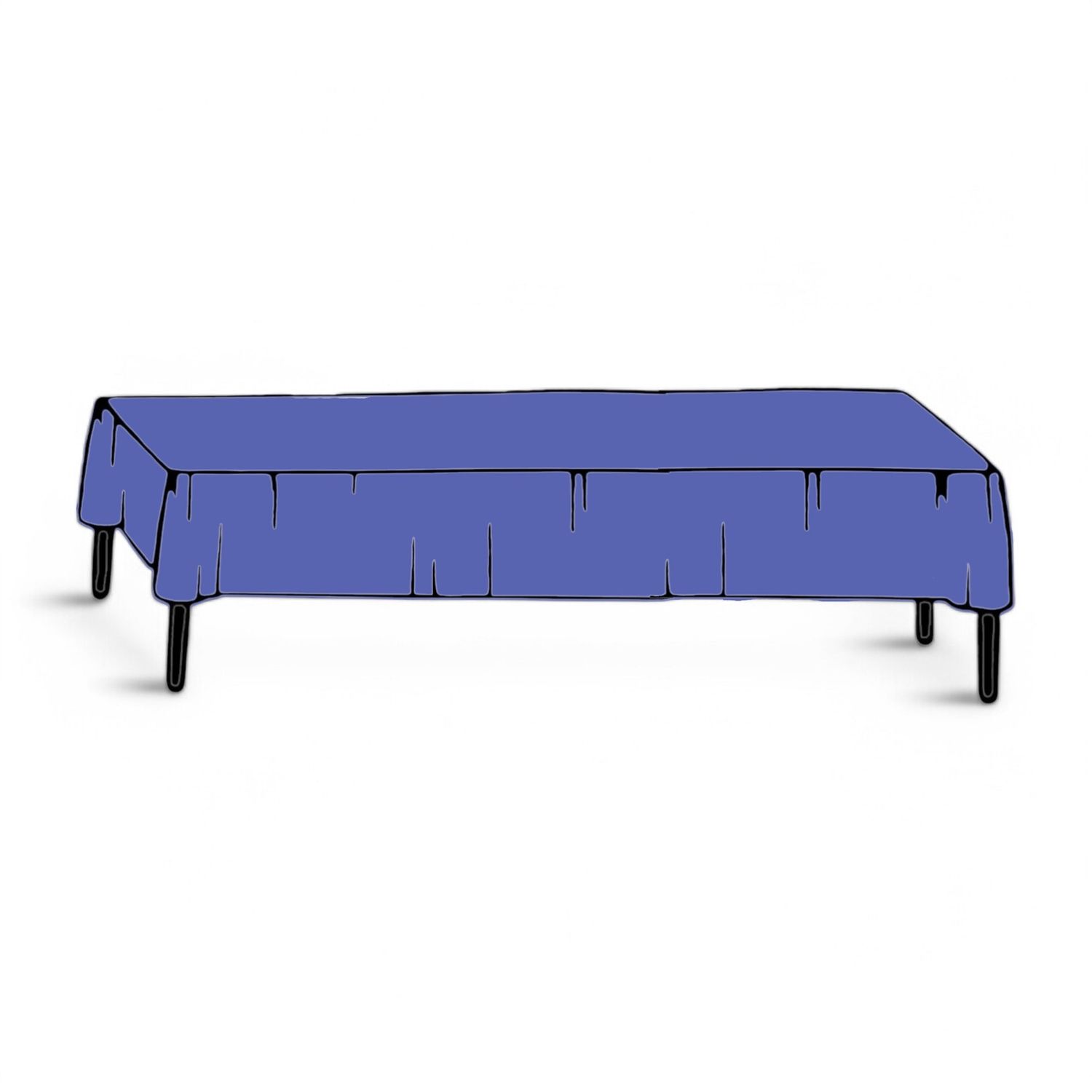 40"x100' Plastic Table Cover Roll Royal Blue
