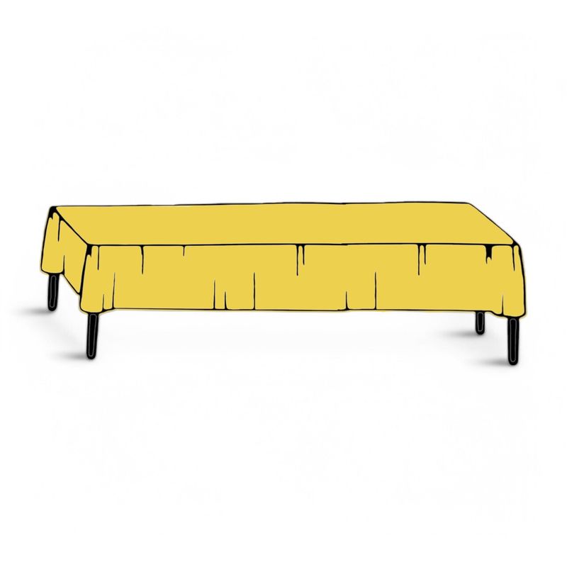 40&quot;x100&#39; Plastic Table Cover Roll Yellow