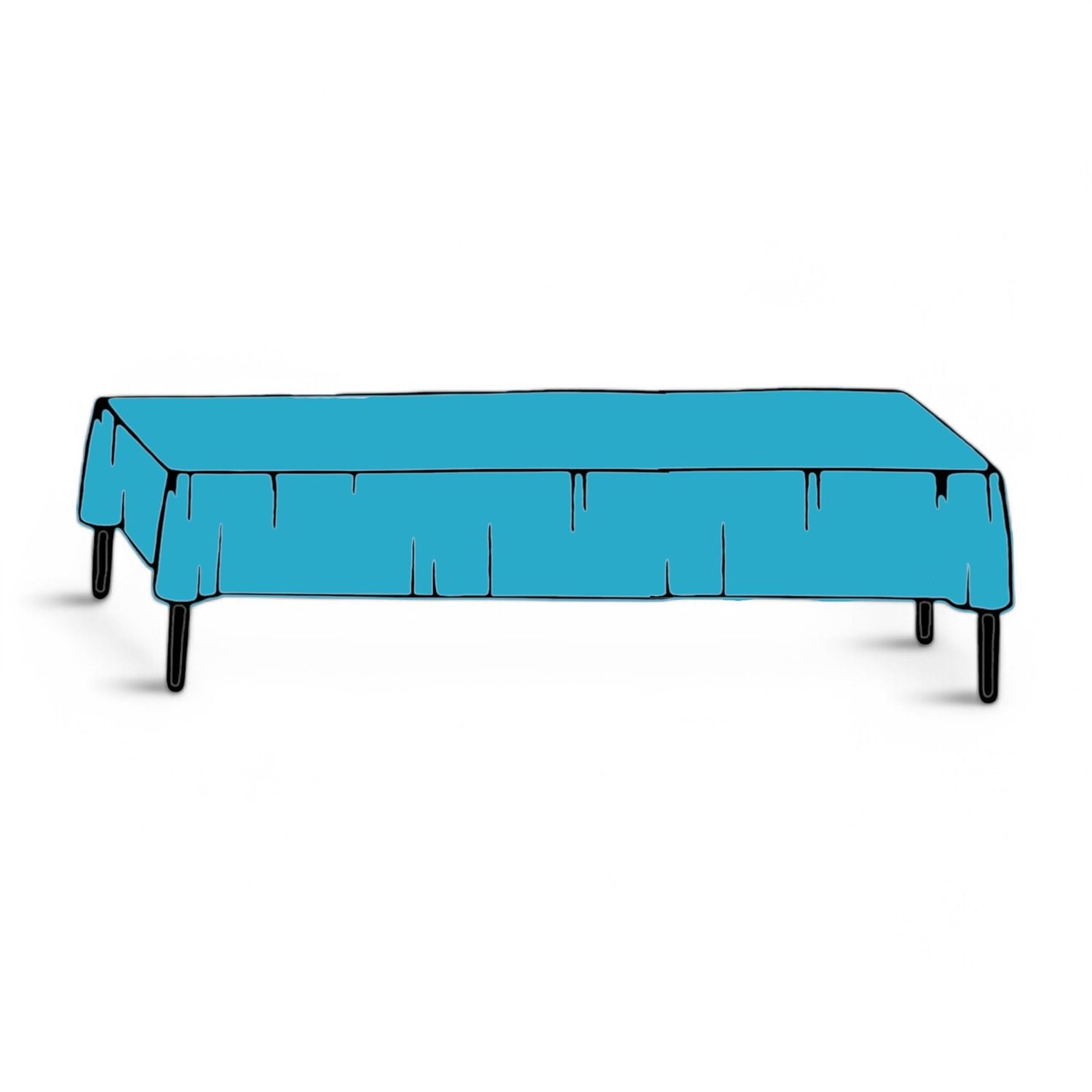 40"x100' Plastic Table Cover Roll Turquoise