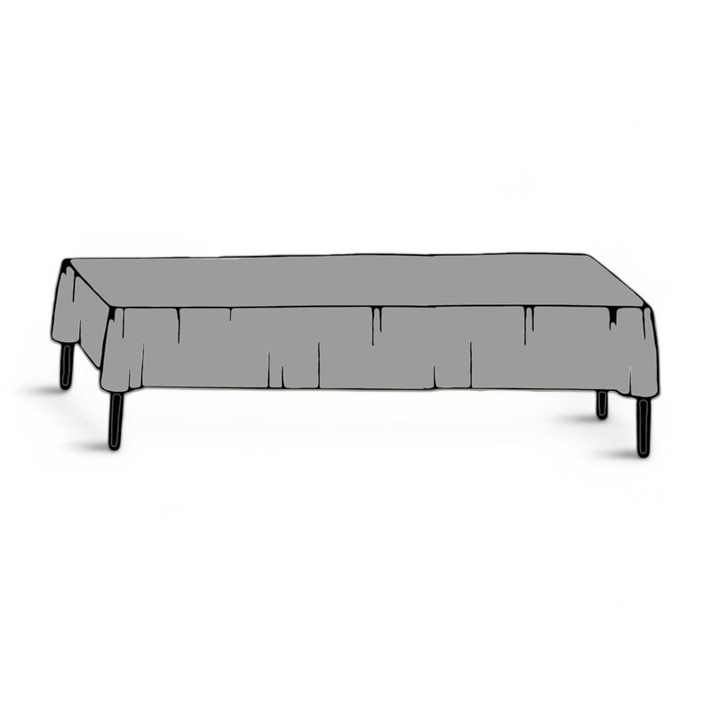 40&quot;x100&#39; Plastic Table Cover Roll Silver