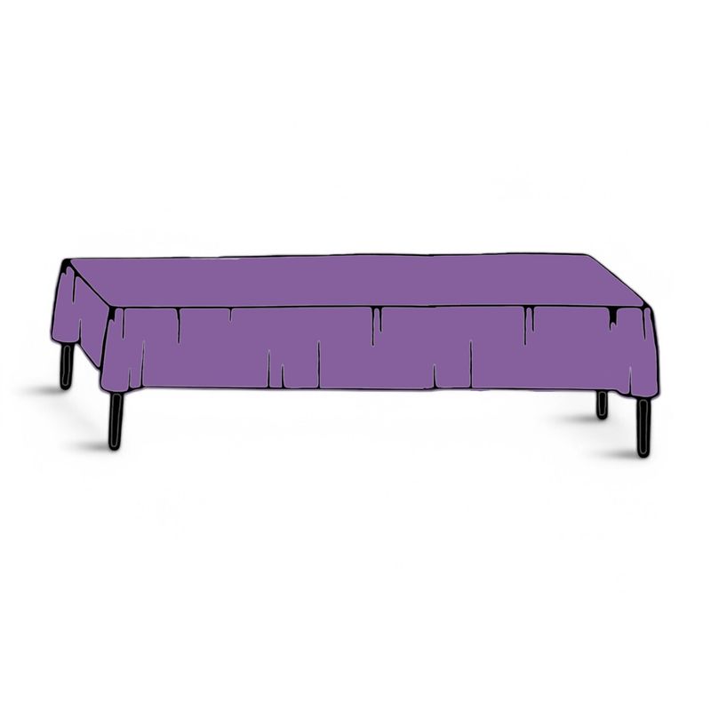 40&quot;x100&#39; Plastic Table Cover Roll Purple