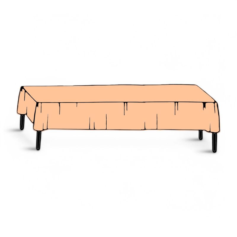 40&quot;x100&#39; Plastic Table Cover Roll Peach