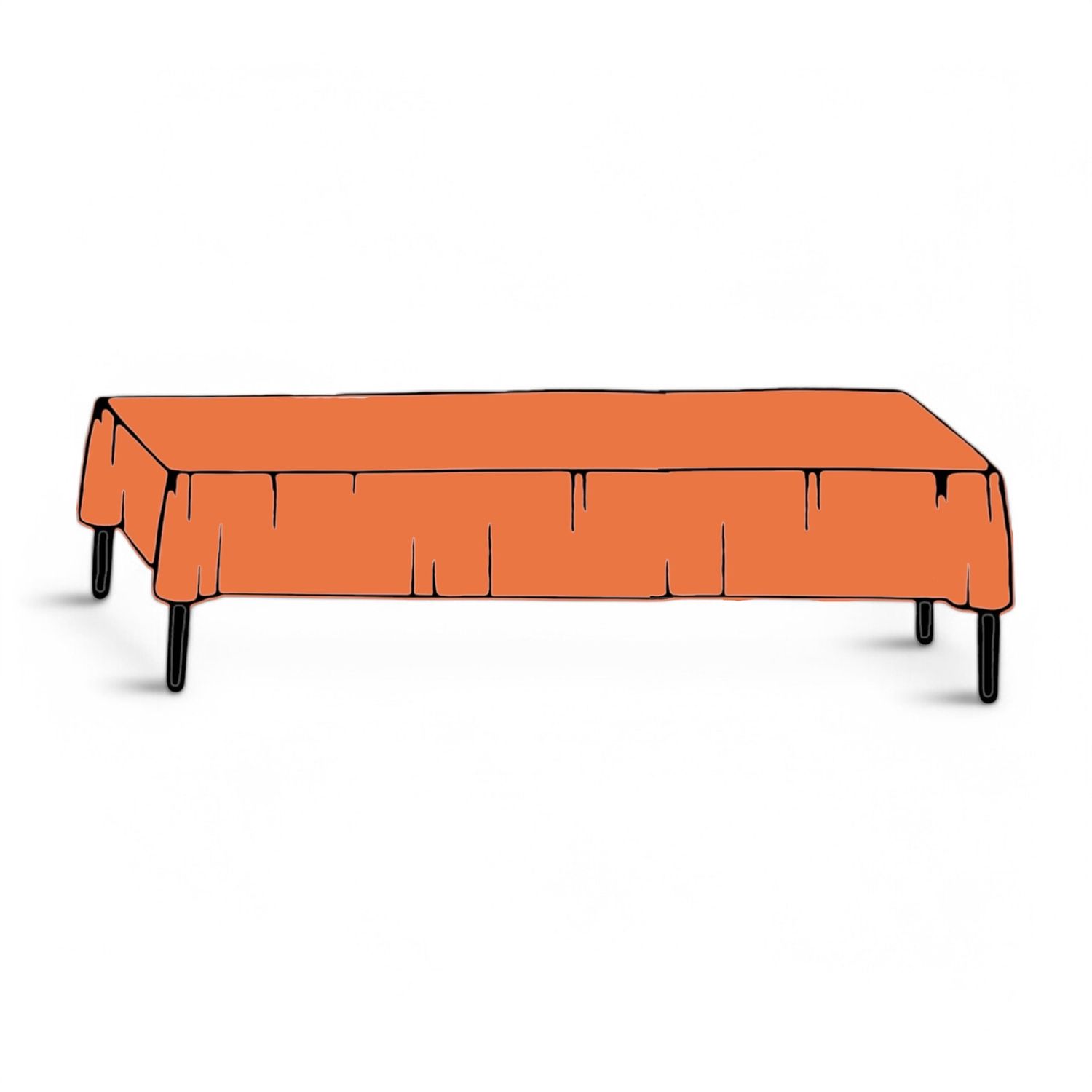 40"x100' Plastic Table Cover Roll Orange