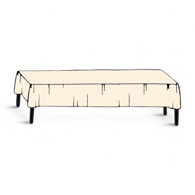 40&quot;x100&#39; Plastic Table Cover Roll Ivory