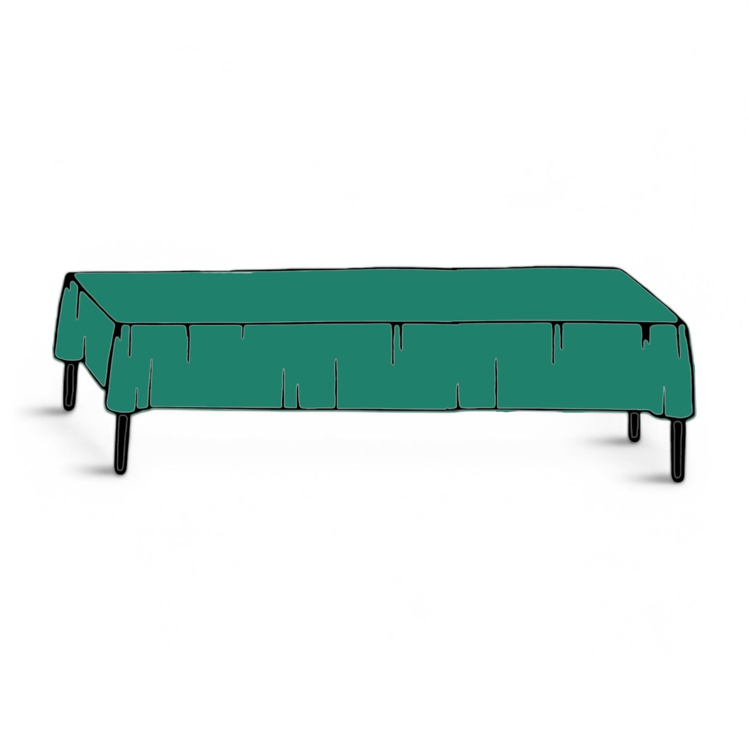 40"x100' Plastic Table Cover Roll Emerald
