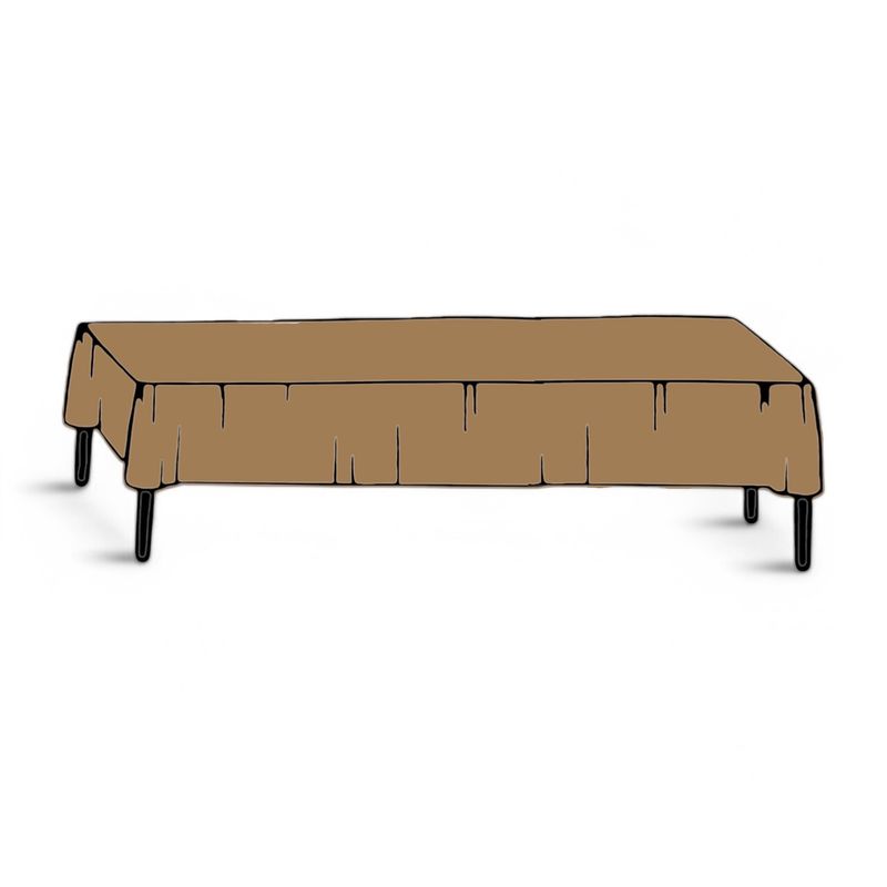 40&quot;x100&#39; Plastic Table Cover Roll  Gold