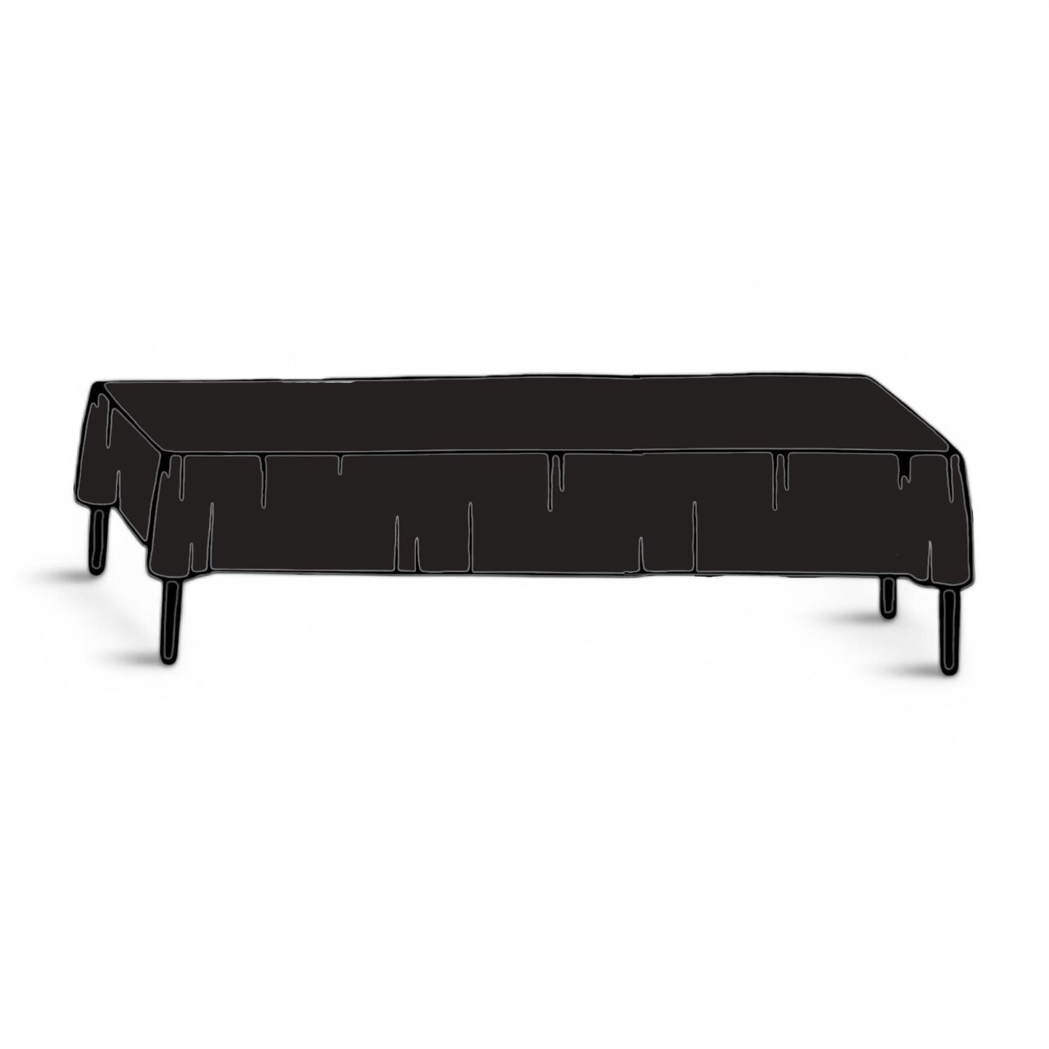 40"x100' Plastic Table Cover Roll Black