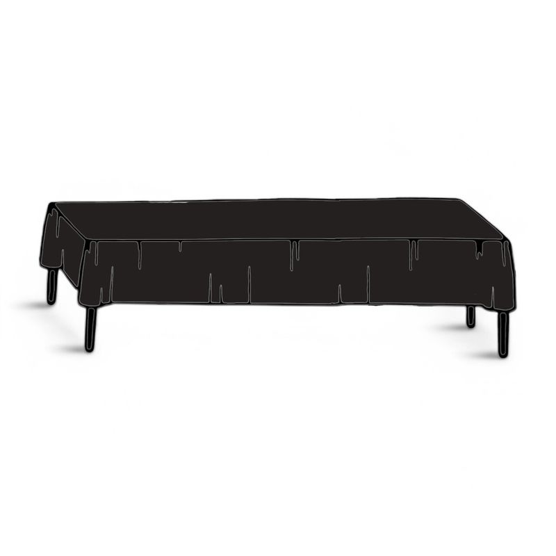 40&quot;x100&#39; Plastic Table Cover Roll Black