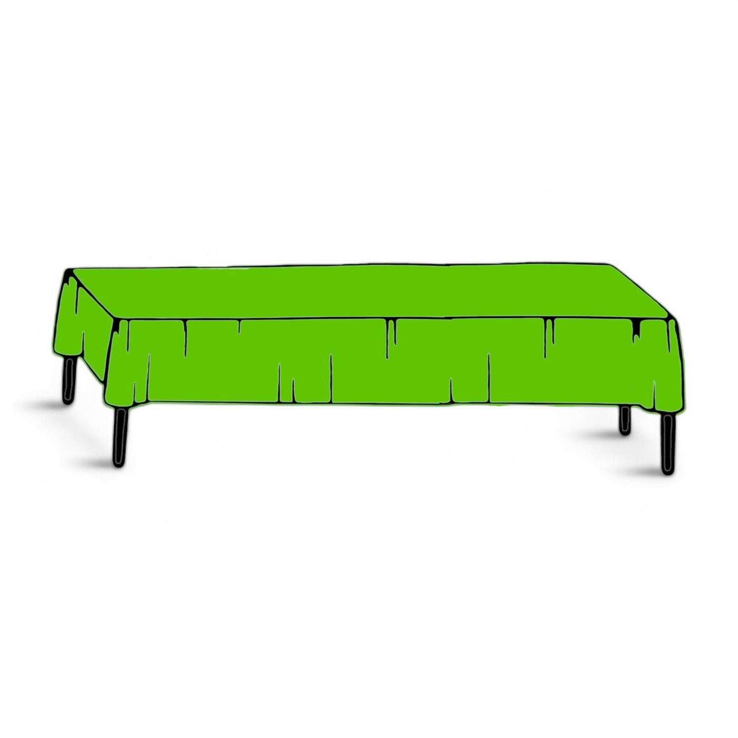 40"x100' Plastic Table Cover Roll Apple Green