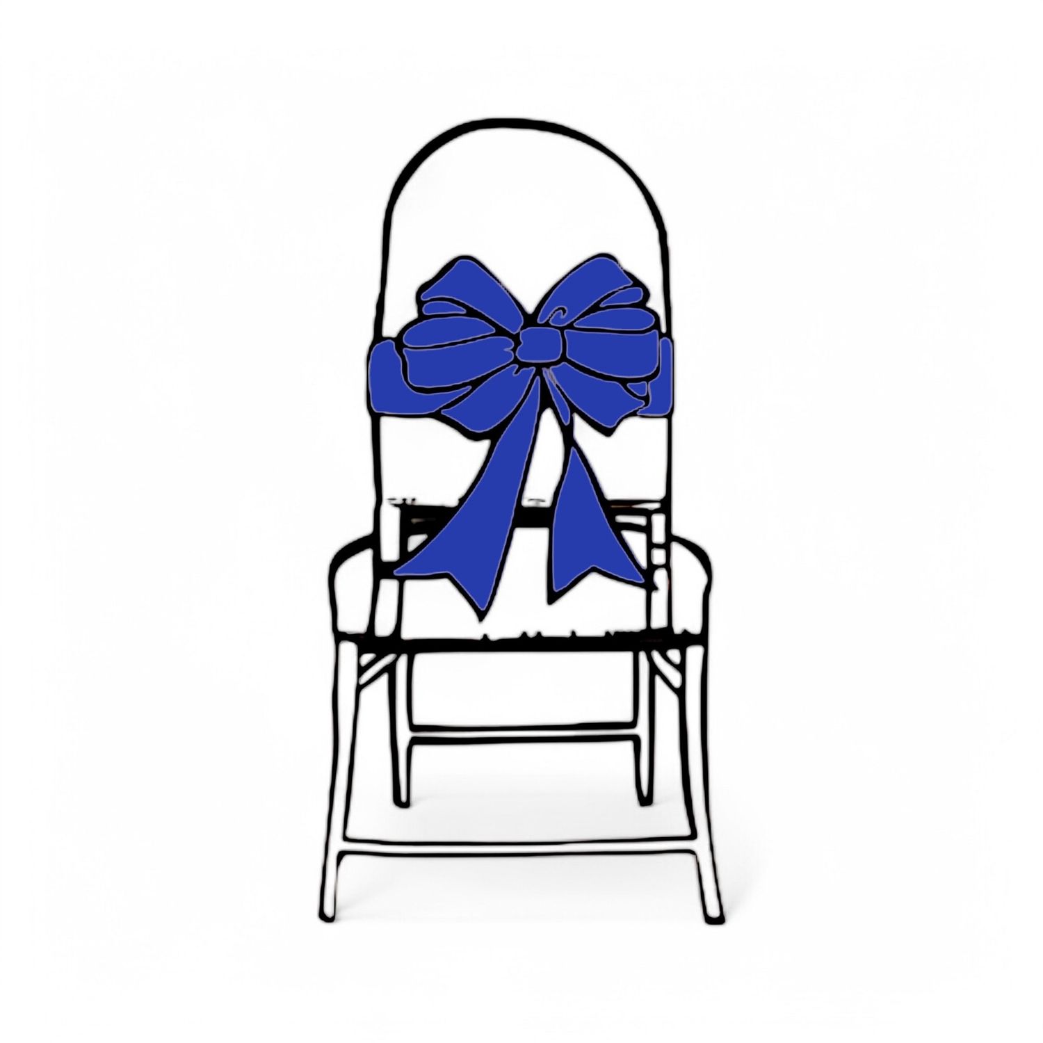 6pc 6&quot;x108&quot; Satin Chair Bow Royal