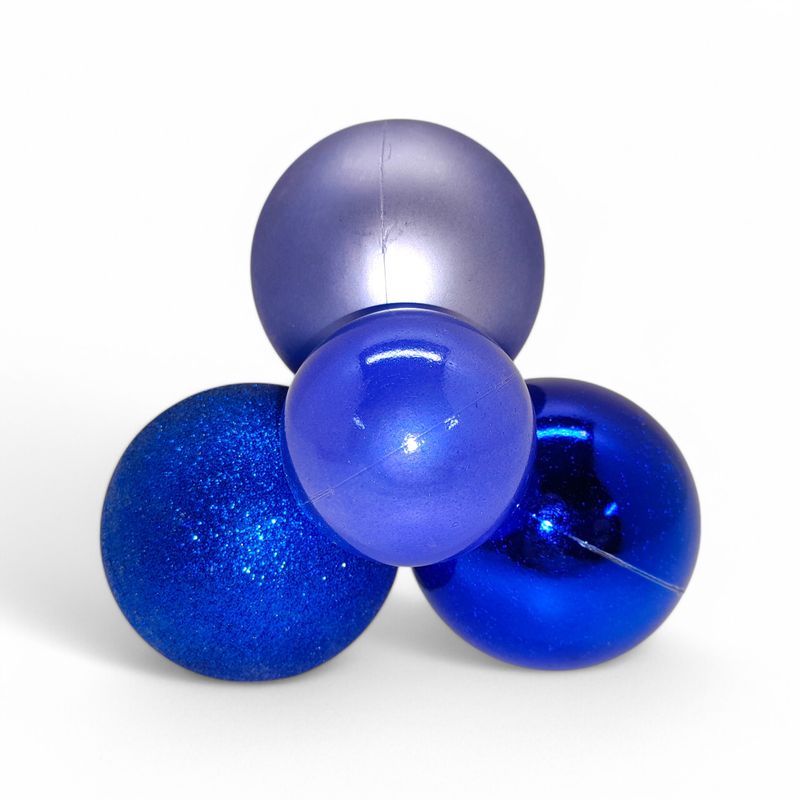 50/70mm Plastic Ball Cluster Royal on 6.5&quot; Pine Stem