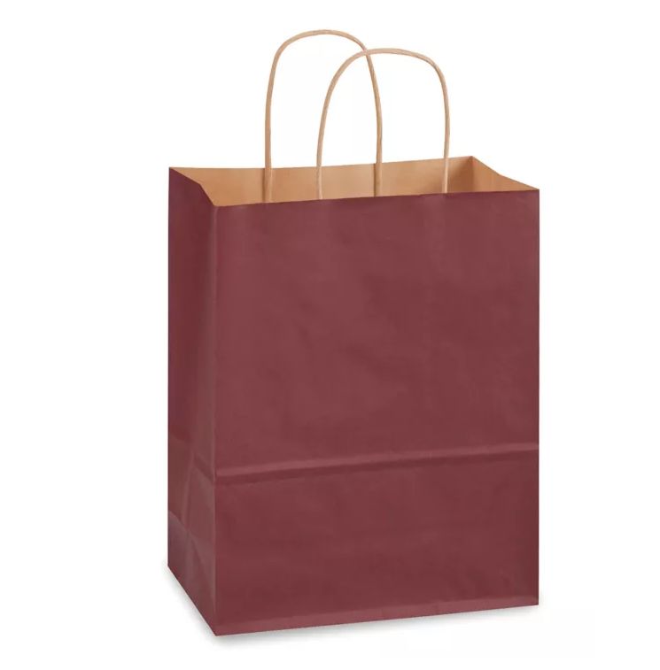 8&quot;x4.5&quot;x10.25&quot; Paper Gift Bag Burgundy