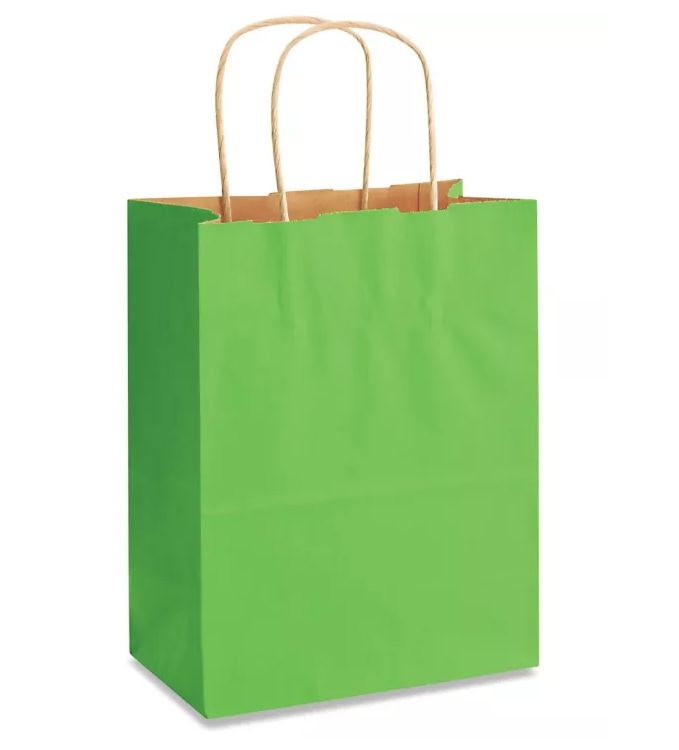 8&quot;x4.5&quot;x10.25&quot; Paper Gift Bag Lime