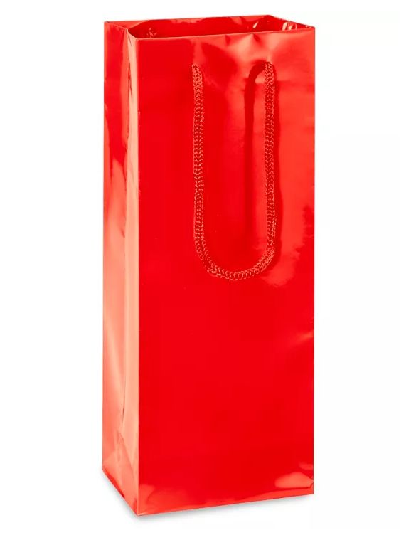 5&quot;x13.25&quot;x3.5&quot; Wine Bag Red