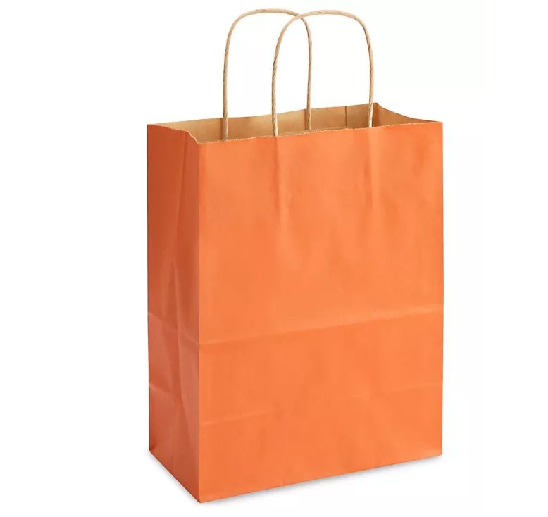 8&quot;x4.5&quot;x10.25&quot; Paper Gift Bag Orange