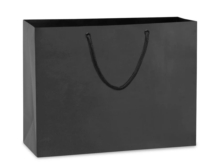 9&quot;x3.5&quot;x7&quot; Matte Gift Bag Black