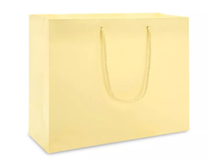 9&quot;x3.5&quot;x7&quot; Matte Gift Bag Butter