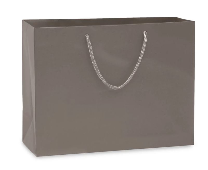 9&quot;x3.5&quot;x7&quot; Matte Gift Bag Grey