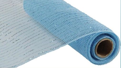 10&quot;x10yd  Metallic Deco Mesh Turquoise