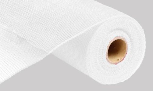 10&quot;x10yd Solid Deco Mesh White