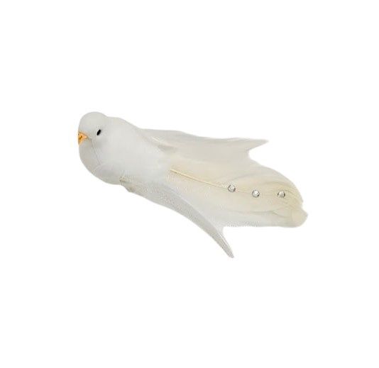 5&quot; Dove w/Rhinestones White
