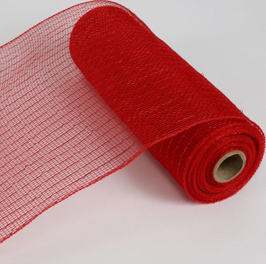 10"x10yd Metallic Deco Mesh Red