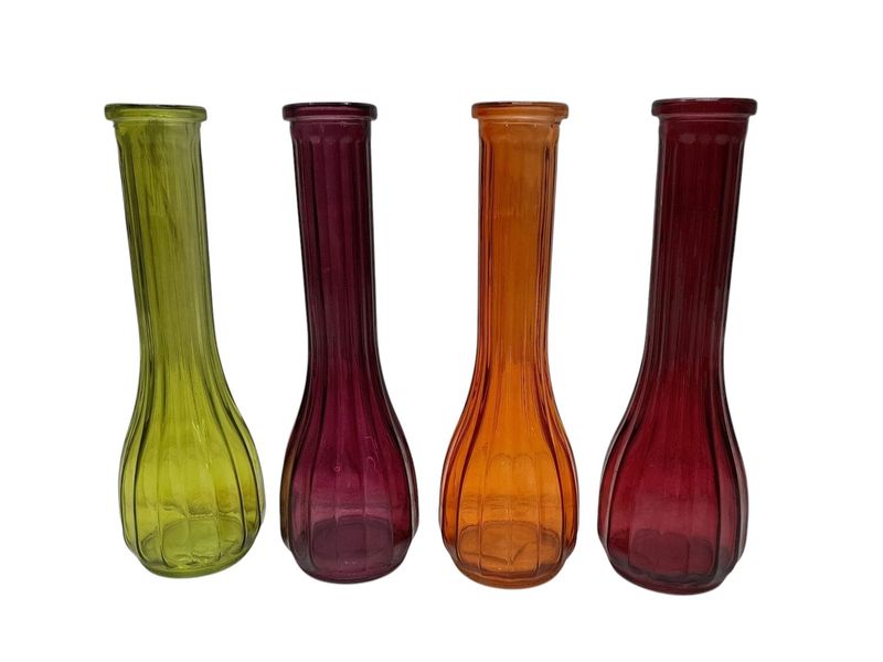 8.5&quot; Bud Vase Harvest Assorted (Glass)