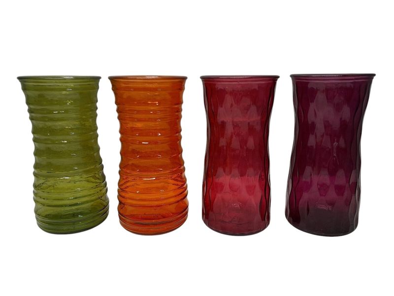 9.75&quot;x4&quot; Rose Vase Harvest Assorted (Glass)