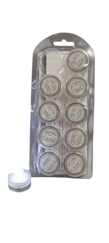 10pc LED 3 Way Lights White