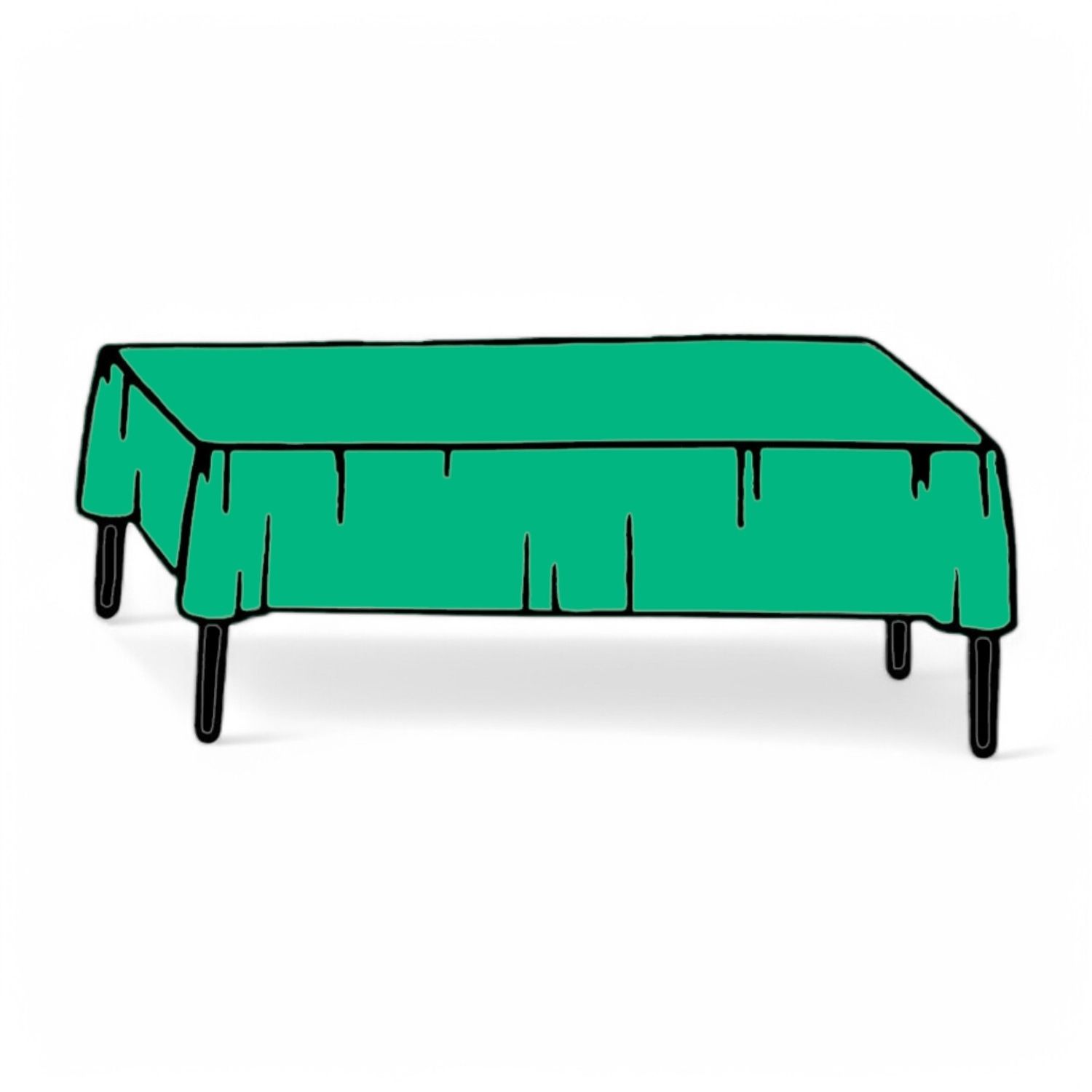 54"x108" Rectangle Plastic Table Cover  Emerald