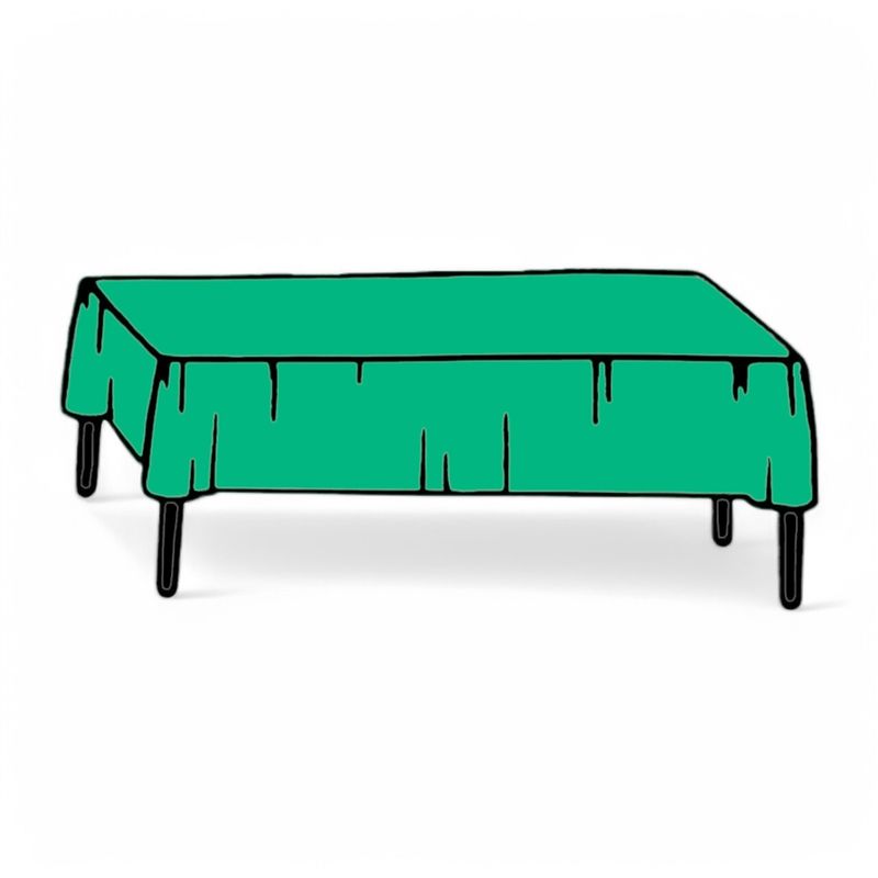 54&quot;x108&quot; Rectangle Plastic Table Cover  Emerald