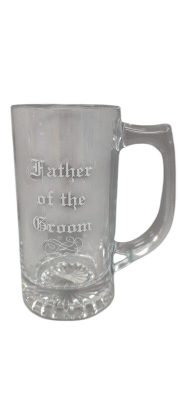 Beer Stein Father Of The Groom Clear/White (Glass)