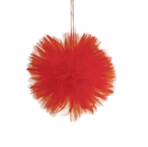 4pc 8&quot; Tulle Ball Red