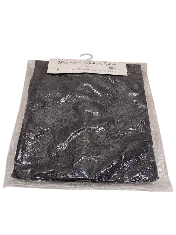 *54"X54" Jute Table Cover Topper Black