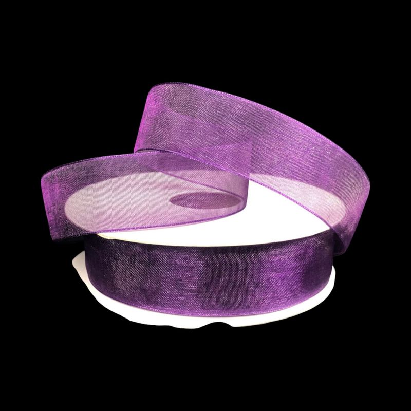 7/8&quot;x25yd Organza Ribbon Eggplant