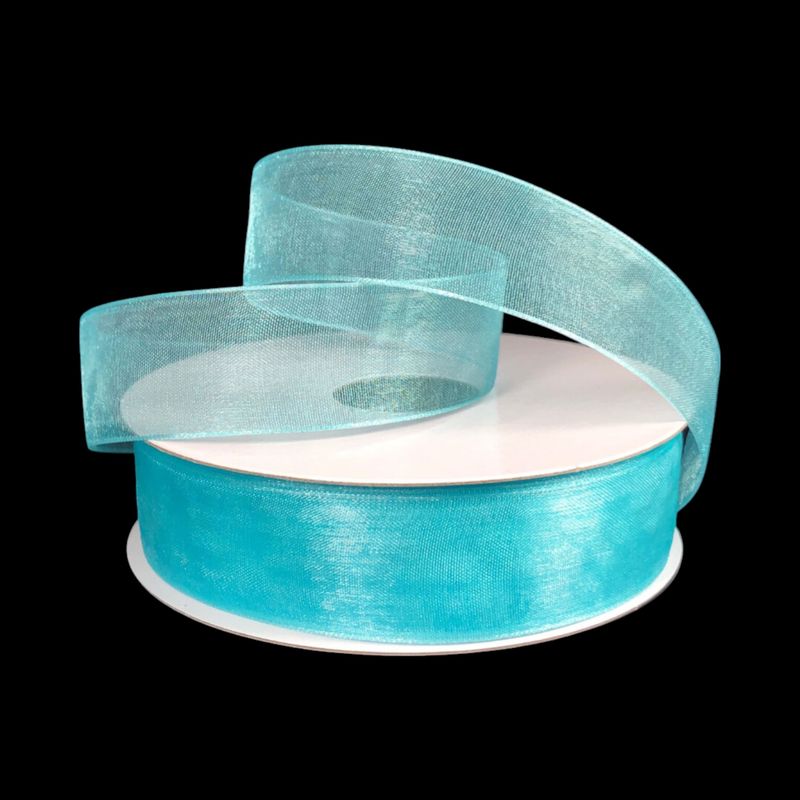 7/8&quot;x25yd Organza Ribbon Aqua