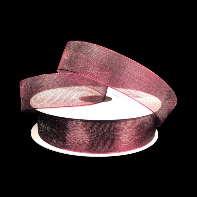 7/8&quot;x25yd Organza Ribbon Burgundy
