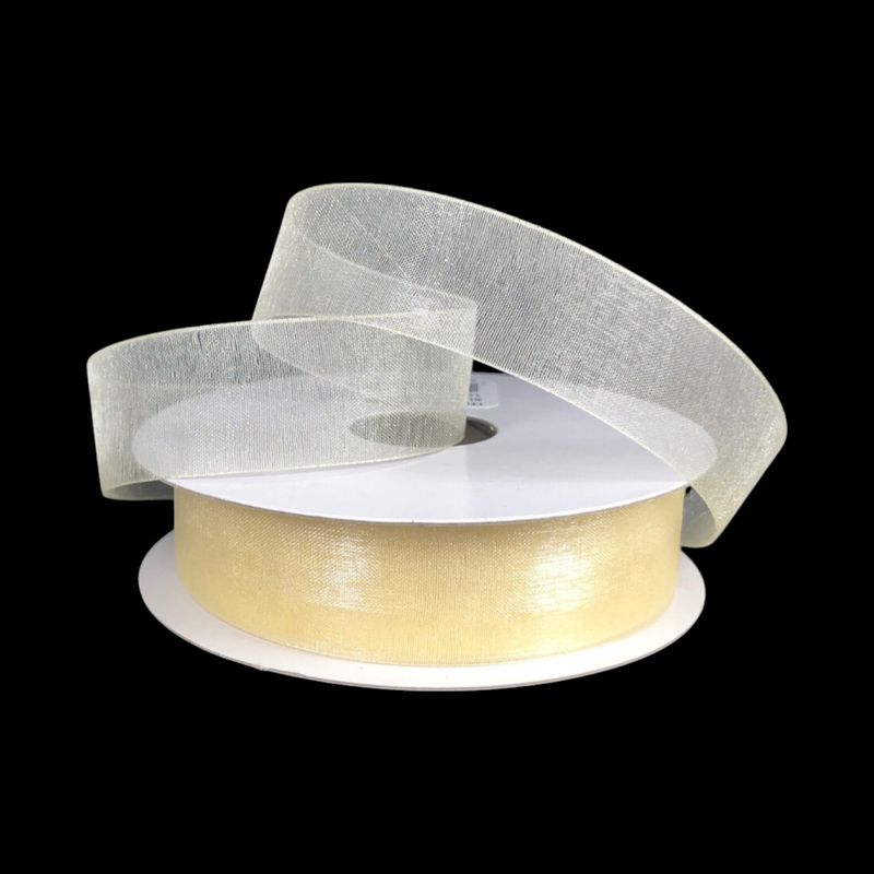 7/8&quot;X25yd Organza Ribbon Ivory