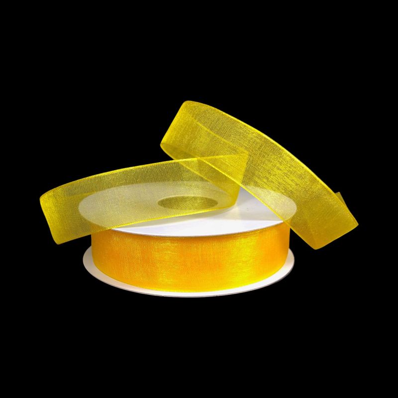 7/8&quot;x25yd Organza  Ribbon Sunflower