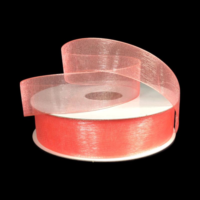 7/8&quot;x25yd Organza Ribbon Coral