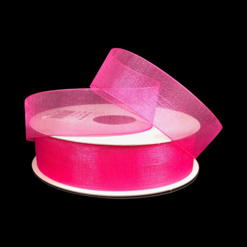 7/8&quot;x25yd Organza Ribbon Fuchsia