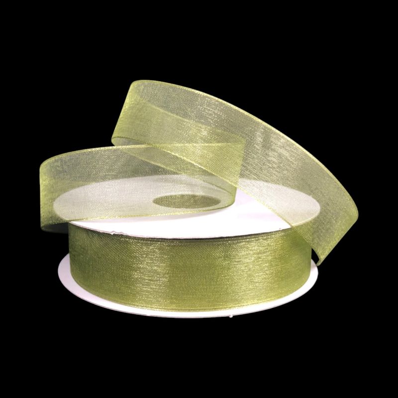 7/8&quot;X25yd Organza Ribbon Moss Green