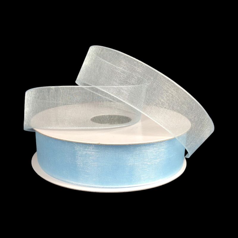 7/8&quot;x25yd Organza Ribbon Light Blue