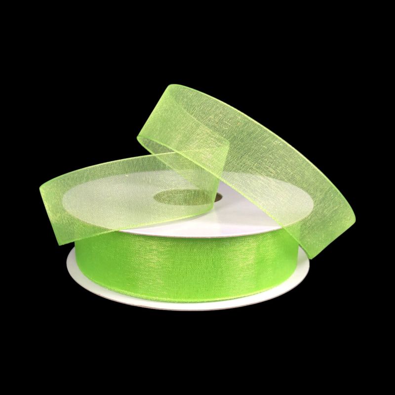 7/8&quot;x25yd Organza Ribbon Lime